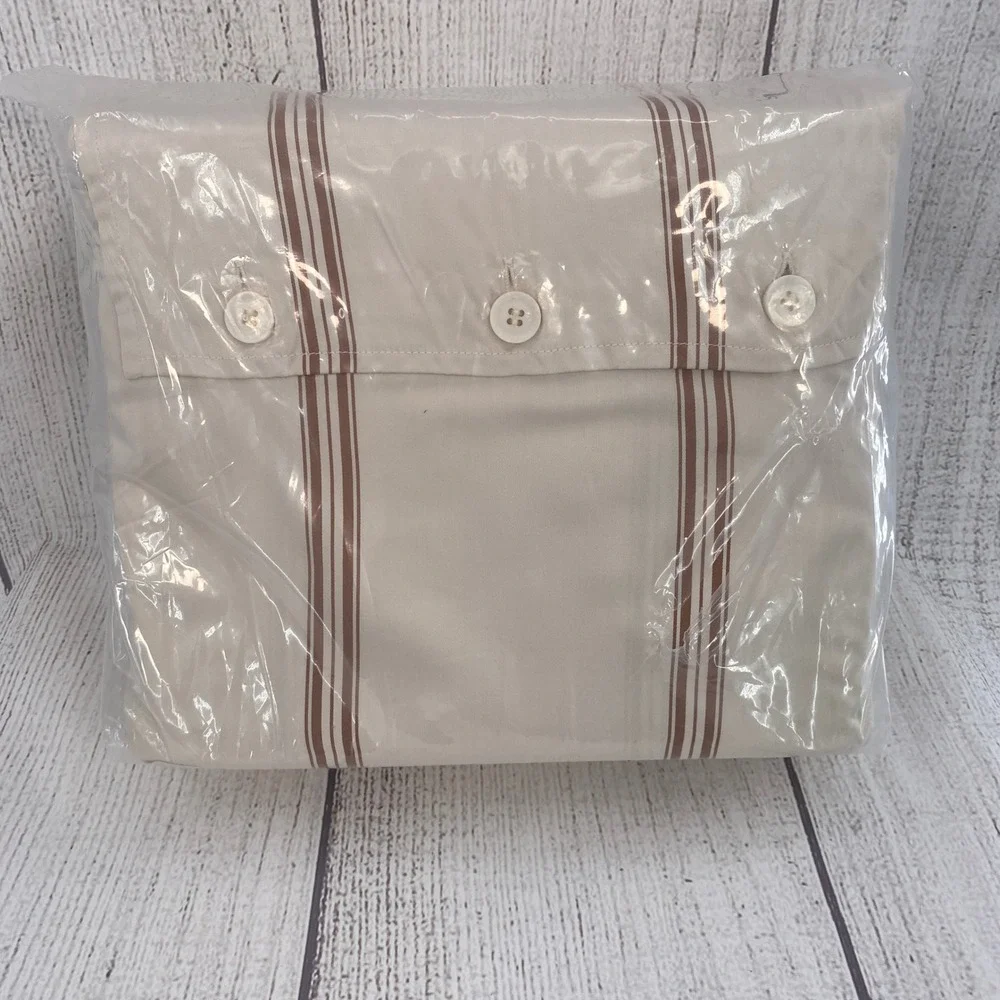 Cozy Earth Sheet Set King Maple Brown Striped Bamboo Viscose Cooling Bedding